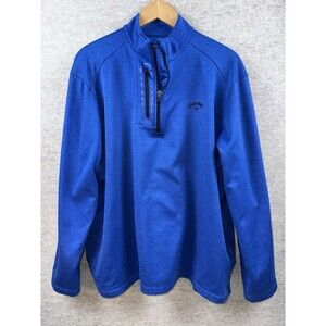 Callaway Golf Men's Size 2XL Blue 1/4 Zip Pullover  Long Sleeve